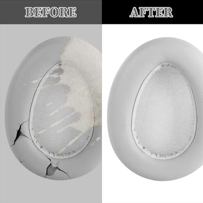 Aiivioll JBuds Lux ANC Replacement Ear Pads Compatible with JLAB JBuds Lux ANC Wireless Headphones, Earpads with Protein Leather, Earpads Cushions with Noise Isolation Foam (White)