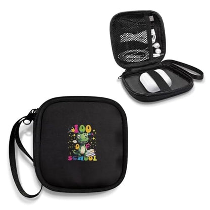 Earphone Pouch Polyester Headphone Storage Bag Universal Zipper Closure for Storing Earphones, Coins, Keys, USB Flash Drives, Jewelry - Dinosaur - color: Dinosaur