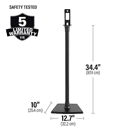 SANUS Speaker Stands for Roku Wireless - Fixed Height Speaker Stands Pair Designed Exclusively for Roku Soundbar & Sound System - Includes Carpet Spikes & Rubber Pads