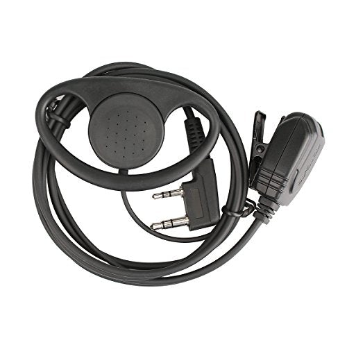 Retevis Walkie Talkie Earpiece with Mic, for RT22/RT68/RT21/H777/RT68H | D Shape, Double Wire, 2 Pin , Compatible with Pxton, Baofeng BF-888S, Kenwood Walkie Talkie, Two Way Radio Headset(10 Pack) - style: D Shape Earhook