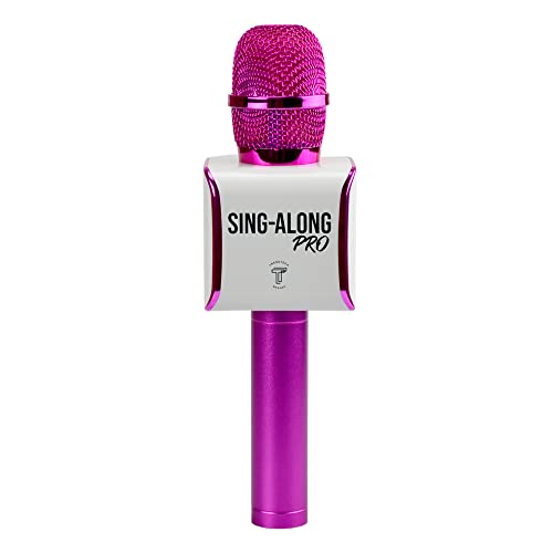 Sing-Along PRO Bluetooth Karaoke Microphone - Wireless Mic for Kids & Adults - Portable Karaoke Mic with Stereo Audio (Pink) - color: Pink