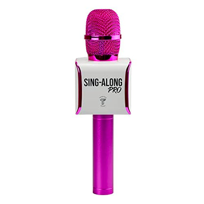 Sing-Along PRO Bluetooth Karaoke Microphone - Wireless Mic for Kids & Adults - Portable Karaoke Mic with Stereo Audio (Pink) - color: Pink