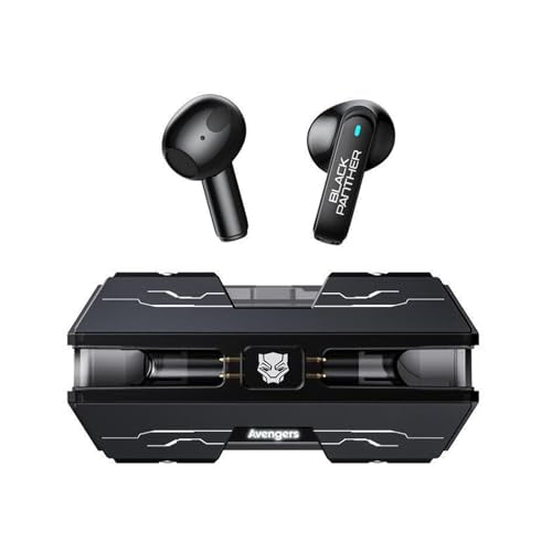 Wireless Earbuds,Gaming Bluetooth Earbuds with Charging Case LED, 45ms Low-Latency Stereo for Gaming/Running/Fitness/Work (Panther12)