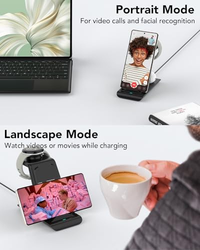 Upgraded 3 in 1 Wireless Charger for Google Pixel Watch 3/2, for Pixel 10 9/Pro/Pro XL/Fold,Buds Pro 2/Pro,Fitbit Versa 4/3,Wireless Charging Station for Multiple Devices (Not for Google Watch 4/1)