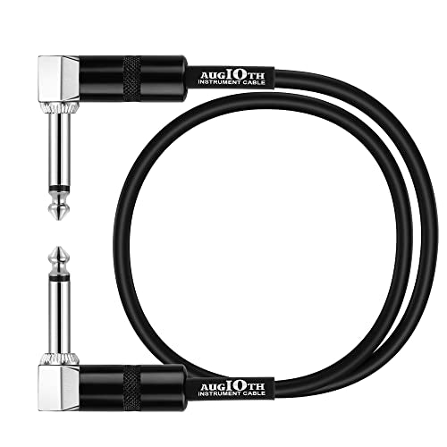 12Inch Guitar Patch Cable 30 CM Angled to Angled | Performance Guitar Effect Pedal Cables Standards size Nickel Plated Plug - color: Angled-Angled, size: 12in