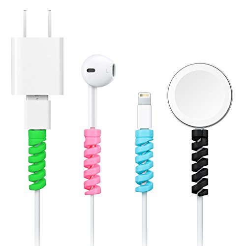 Jetec Charger Cable Protector, Spiral USB Wire Protector - color: Colorful