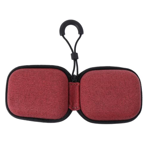 Ipetboom Eva Zipper Cable Bag and Earphone Storage Case, Multipurpose Mini Organizer for Data Cables and Chargers, Pressure-Resistant Red Pouch for Travel and Daily Electronics Accessories