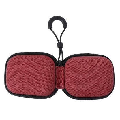 Ipetboom Eva Zipper Cable Bag and Earphone Storage Case, Multipurpose Mini Organizer for Data Cables and Chargers, Pressure-Resistant Red Pouch for Travel and Daily Electronics Accessories