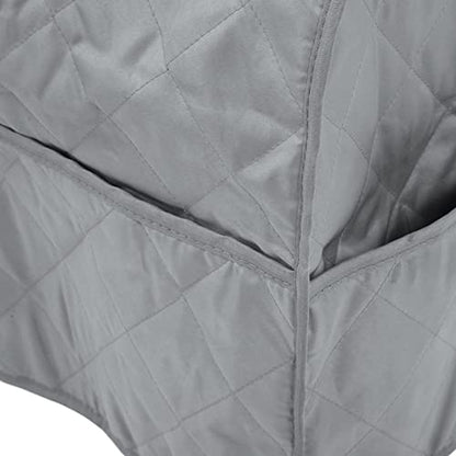 Kitchen Mixer Cover Carry Bag Premium Quilted Polyester Pongee Fabric Protective Dust Cover for Stand Mixers Blenders Storage 36cm x 36cm x 9.1in (Grey) - color: Gray