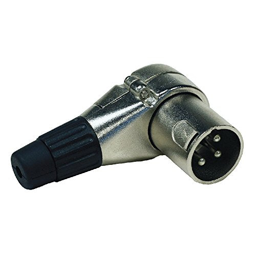 Seismic Audio - SAPT326-4Pack - 4 Pack of Adjustable Right Angle 3 Pin XLR Male Connectors - Pro Audio DJ Band XLR 7 Position Plugs