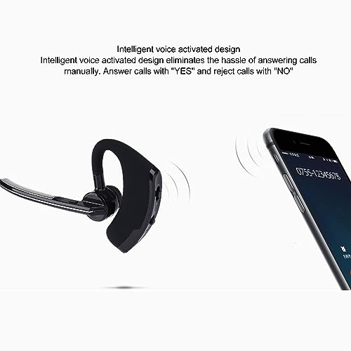 Sanpyl Bluetooth Single Ear (Monaural) Headset, Hands, Caller Registration Number & Voice Activated answering, 9 Hours Call, 1 to 2, Adjustable Microphone, Ergonomic Design
