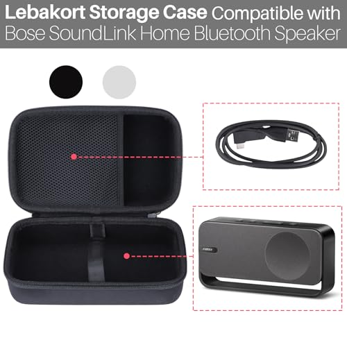 Lebakort Storage Case Compatible with Bose SoundLink Home Speaker (Light Silver Case)