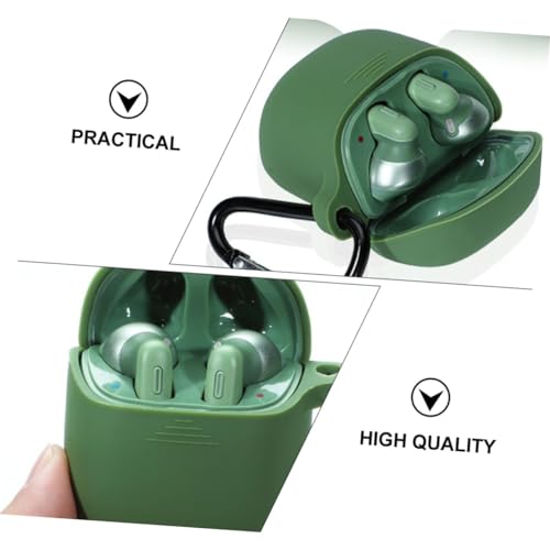 DOITOOL 1pc Silicone Wireless Earphone Cover Shockproof Protective Case for Tunetws Fashionable Full-Bodied Silicone Shell and Stylish Earbuds Cover Grass Green - color: Green