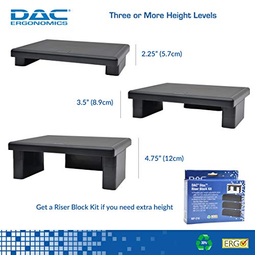 DAC STAX Monitor Riser, Ultra-Sturdy Adjustable Desktop Computer Monitor Stand, Supports up to 66 Pounds, Medium Size