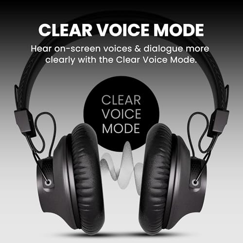 Avantree Audition 3 - Bluetooth Over-Ear Headphones with Wireless Charging Dock, 50H Battery, aptX-Adaptive, Clear Voice, Compatible with Bluetooth TVs - style: Audition 3