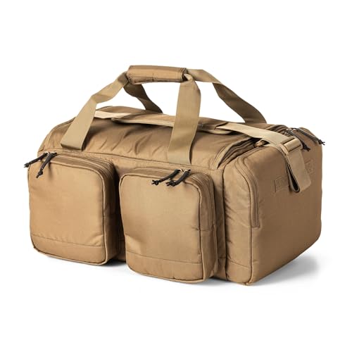5.11 Tactical Range Ready Trainer Bag, Ammo Molle Duffle, Secure EDC Pack | Style 56567ABR, Range Bag with Shoulder Strap, Padded Compartments, EDC Training Storage, Durable - color: Kangaroo