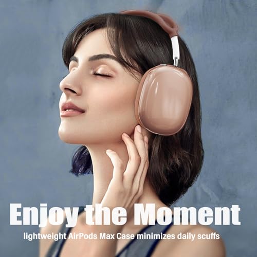 4 in 1 Set Case for AirPods Max Headphones, Anti-Scratch Sweat-Proof Ear Pad Covers/Ear Cups Cover/Headband Covers Protector for Apple AirPods Max 2024 USB-C /2020 Lightning (Dune Brown) - color: D-Dune Brown