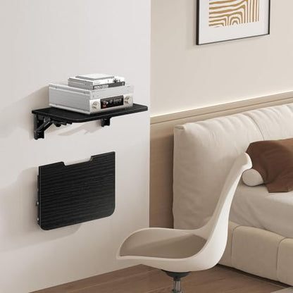 Homode Floating Entertainment Shelf, Folding Projector Shelf, Black - color: Balck