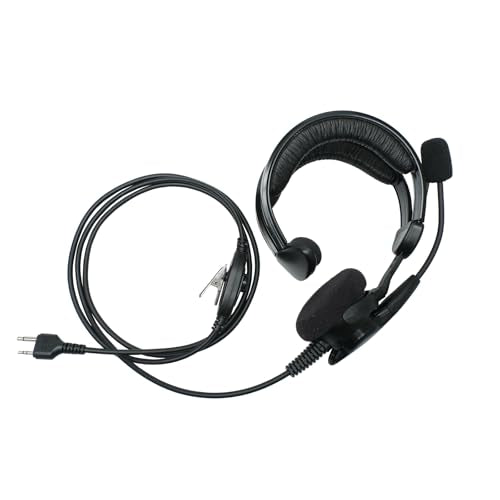 Overhead Headset VOX PTT Boom Mic for Midland GXT LXT AVPH Radio | gxt1000vp4 avph10 gxt1000 mxt575 lxt600vp3 gxt1000g avph3 mxt500 gtx 1050 lxt630vp3