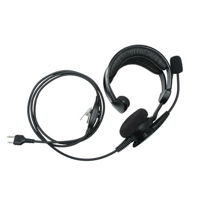 Overhead Headset VOX PTT Boom Mic for Midland GXT LXT AVPH Radio | gxt1000vp4 avph10 gxt1000 mxt575 lxt600vp3 gxt1000g avph3 mxt500 gtx 1050 lxt630vp3