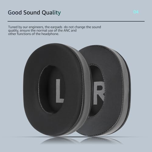 Cooling Gel Earpads for Logitech G Pro X Headphones - Black - color: Black-Frozen