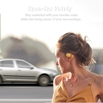 Outer Out of Over Ear Open Earbuds Wireless Bluetooth Outside The Ear for Ows Hanging Earphones 5.4 Bluetooth Outer Out of Open Ear Wireless Headphones AIR Bone Conduction Earbuds Over The Ear Buds - color: Orange
