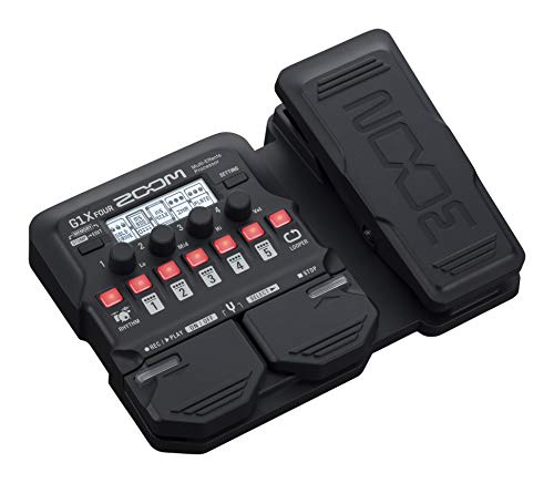 Zoom G1X Four Guitar Multi-Effects Processor with Expression Pedal | 70+ Effects, Amp Modeling, Looper, 68 Rhythm Patterns, Tuner, Battery Powered - size: Processor Pedal, style: G1X FOUR