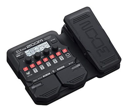Zoom G1X FOUR Guitar Multi-Effects Processor with Expression Pedal, 70+ Effects & Amp Modeling, Looper, Rhythm Section, Tuner, Battery Powered (Pack of 10) - size: Processor Pedal (Pack of 10), style: G1X FOUR