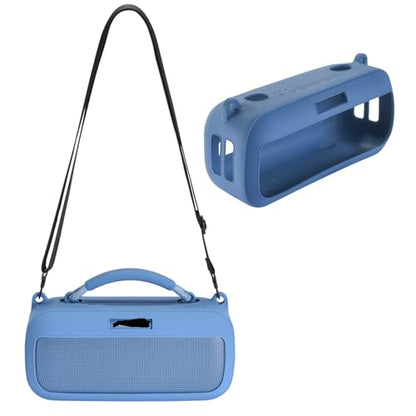 Silicone Protective Case for Bose SoundLink Max Wireless Bluetooth Speaker with Adjustable Shoulder Strap Durable Lightweight and Stylish (Blue) - color: Blue