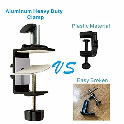 Replacement Heavy Duty C Clamp for 1/2” Base Magnifying Lamp,Desk Lamp,Swing Arm Lamp,Phone I pad Mount,Tablet Mic Holder,Table Mount Clamp for Microphone Stand Mic Boom Arm (G1 BLACK) - color: G1 Black