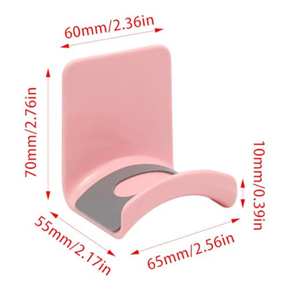 Pink Headphone Stand Hanger, Table Wall Mount Headset Holder Hook | 1Pcs ABS Plastic Adhesive Earphones Hangers for Desk Headphone Hanger, Most Headphones and Controller - color: Pink, size: Wall Mount