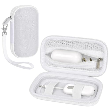 COMECASE Bluetooth Transmitter Case for AirFly SE/Pro 2/Pro/Duo | Hard EVA, Deep Mesh Pocket, Dual Elastic Straps, Fits for Avantree Relay, for 1Mii, Airplane Travel Tech, Case Only, White - color: White