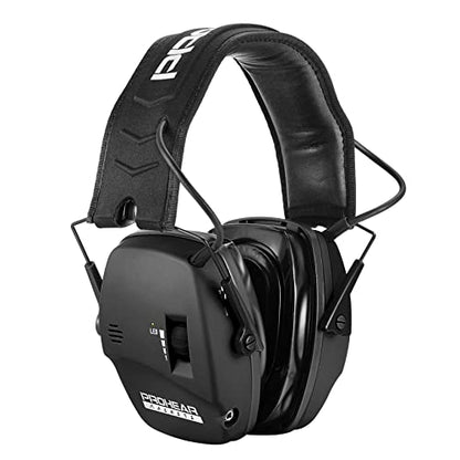 PROHEAR Digital Electronic Shooting Ear Protection Muffs with GEP02 Gel Ear Pads, Hunting 5X Sound Amplification Earmuffs, NRR 23dB Low Profile Hearing Protection for Gun Range - Black - style: Electronic 2.0+gel Ear Pads- Black
