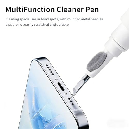 3 in 1 Cleaner Kit for AirPods Pro 1 2 3, Multi-Function Cleaning Pen with Soft Brush & Flocking Sponge for Bluetooth Earphones, Headsets Charging Case, iPhone, Laptop, Electronic Devices - size: 3 in 1