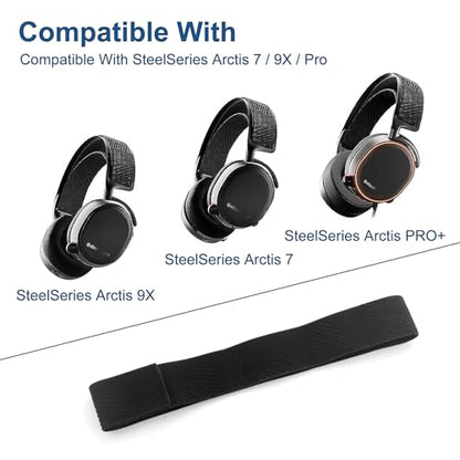 Arctis 7 Fabric Headband Replacement Headband Top Pad Cushion Cover Compatible with SteelSeries Arctis 7 / 9X / Pro Lossless Wireless Gaming Headphones Replacement Band - Black - color: Black
