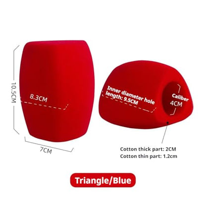 Custom Fuzzy Microphone Windscreen, Plush Foam Mic Cover with Logo or Text, Triple-Side Printable, Wind Noise Reduction, Fits Most Handheld Microphones (Red) - color: Red