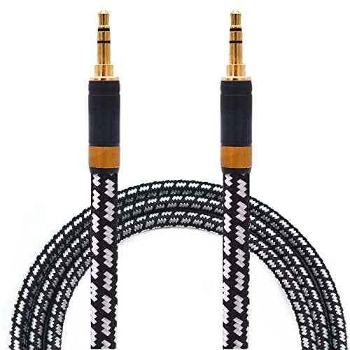 Aux Cord, Audiophile 3.5mm Stereo Audio Cable [0.75m (2.5 Feet), Silvered-Plated Copper core], Unbreakable and Great for Laptop, Tablets,Headphones, Cars and More. - size: 0.75m (2.5 Feet), style: 3.5mm straight to straight