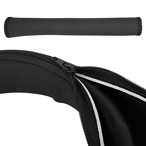 RiToEasysports Zipper Design Headband Cushion Cover for Iron Triangle M50, Soft and Comfortable, Imported Protein Skin Material, BlackWhiteRedBlueGray (Black)