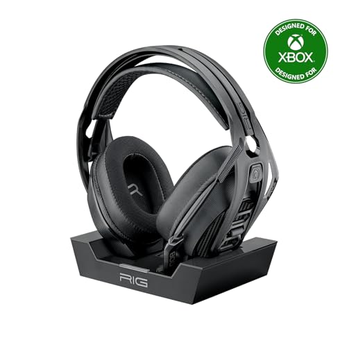 RIG 800 PRO HX Wireless Gaming Headset & Multi-Function Base Station Xbox | Officially Licensed for Xbox Series X|S, Xbox One, PC - Dolby Atmos 3D Audio - 60 Hour Battery - Flip-to-Mute Mic