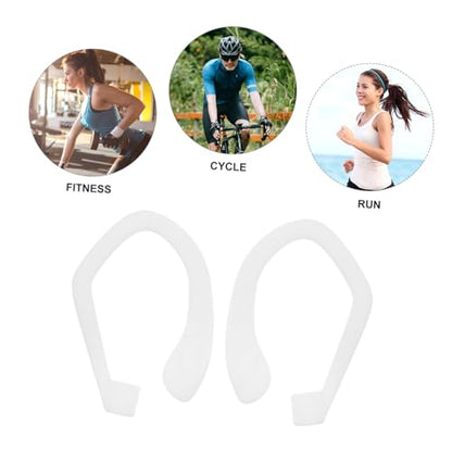 OSALADI 1Pair Silicone Ear Hooks for Earbuds Slip Design for Running Gym Jogging Cycling Secure Fit Compatible with Various Models