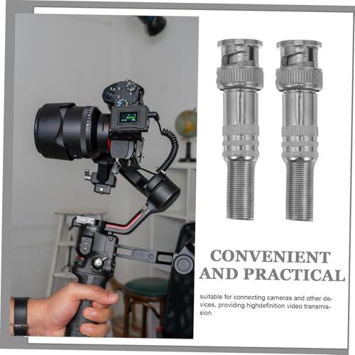 6pcs Bnc Male Crimp Connectors Zinc Alloy Plug Adapter Set