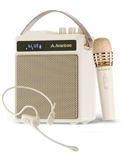 Avantree VoxAmp Duo - Portable Wireless Voice Amplifier Microphone | & Speaker Set for Classroom, Small Events & Parties, USB Recording & Playback, 30W Clear Voice & Rich Sound, 14H Battery