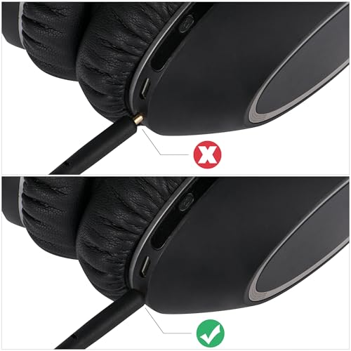 Linkidea Audio Cable for Sennheiser PXC 550, PXC 550 II, Urbanite XL, Momentum 4, ACCENTUM Plus Headphones, 3.5mm to 2.5mm Replacement Aux Cord (5 ft/1.5 m)