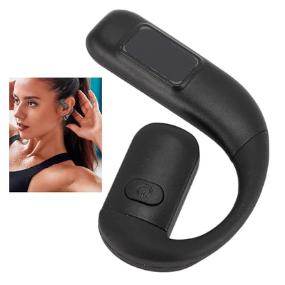 Yunseity Bluetooth Headset, Single Ear Noise Cancelling Wireless Earpiece with 180 Degree Rotatable Microphone and 30H Playtime, for Running Cycling Hiking Outdoor Sports (Black) - color: Black