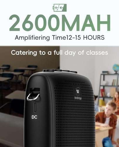 Mini Personal Wireless Voice Amplifier with 2 Bluetooth Microphones | Portable Microphone and Speaker,15W Rechargeable Pa Speaker System for Teachers, Coaches & Public Speaking