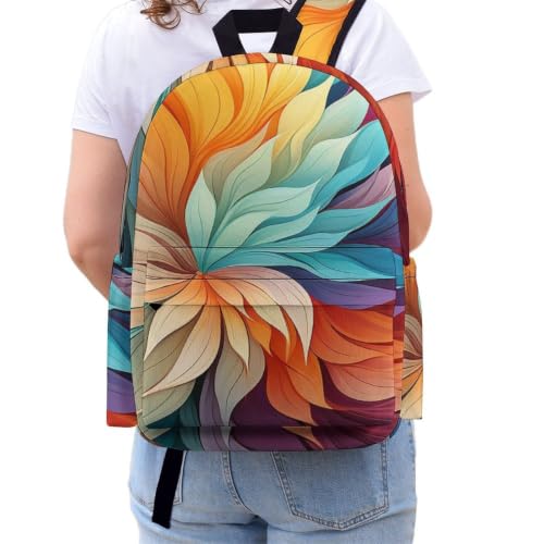Travel Backpack for Women Men Carry On Backpack Coffee Collection Laptop Bag Lightweight Casual Daypack - color: Colorful Background Pattern