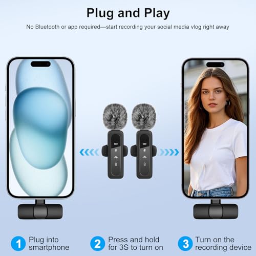 Content Creator Vlogging Kit for iPhone/Android,70-inch Auto Face Tracking Tripod for iPhone with Light and Wireless Microphones,TikTok/YouTube Starter Kit - color: Black-LM