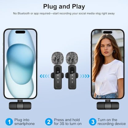 Content Creator Vlogging Kit for iPhone/Android,70-inch Auto Face Tracking Tripod for iPhone with Light and Wireless Microphones,TikTok/YouTube Starter Kit - color: Black-LM