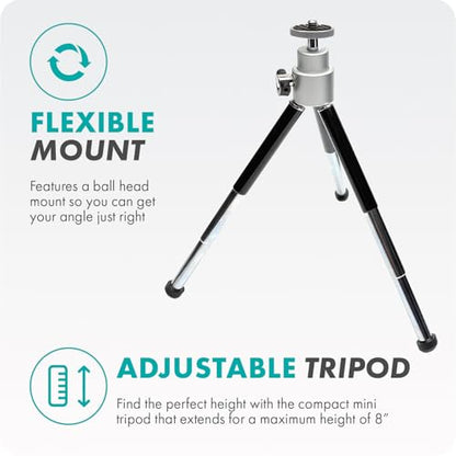 Movo VXR10 Shotgun Mic with WM-VXR10 Wireless Camera Microphone Adapter and Tripod - Compatible with Canon, Sony, Nikon and Other DSLR Cameras - Ideal for Vlogging, Filmmaking, and Content Creation - style: 3.5mm / Camera