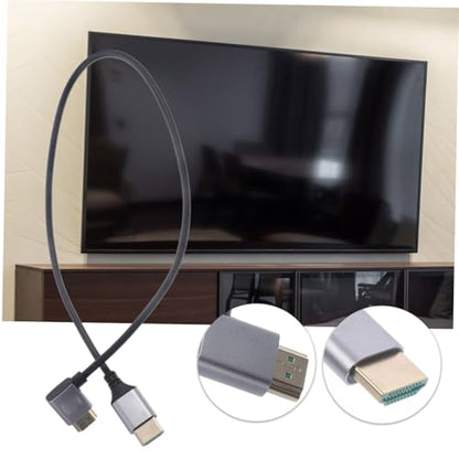Alasum Right Angle Video Cable Connector for Monitors and Tvs Flexible Connector Wire Male to Male Adapter for Home Theater and Gaming Systems